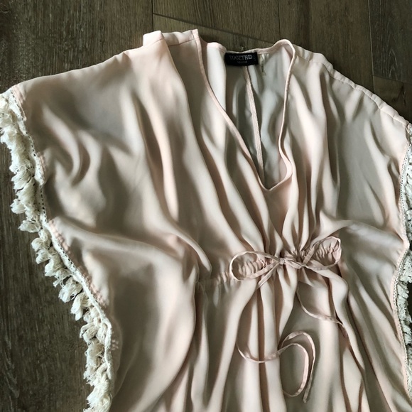 Together Apparel Blush Fringe Tunic - Picture 4 of 5